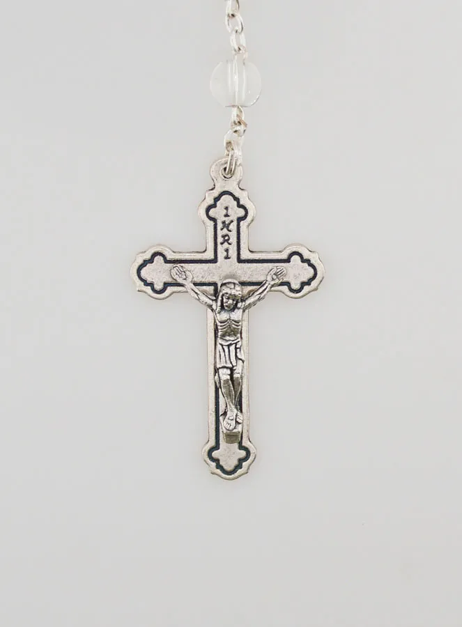 Stations of the Cross Lourdes Rosary with Crystal Pearls -70cm (pic 4)
