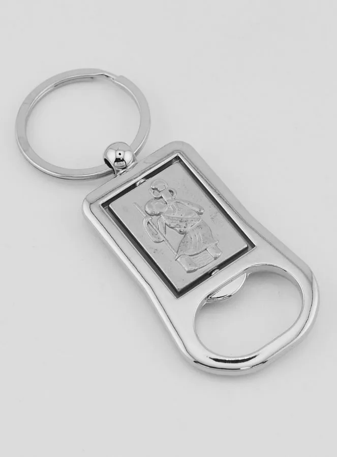 Saint Christopher Silver Bottle-Opener Key Chain (pic 3)