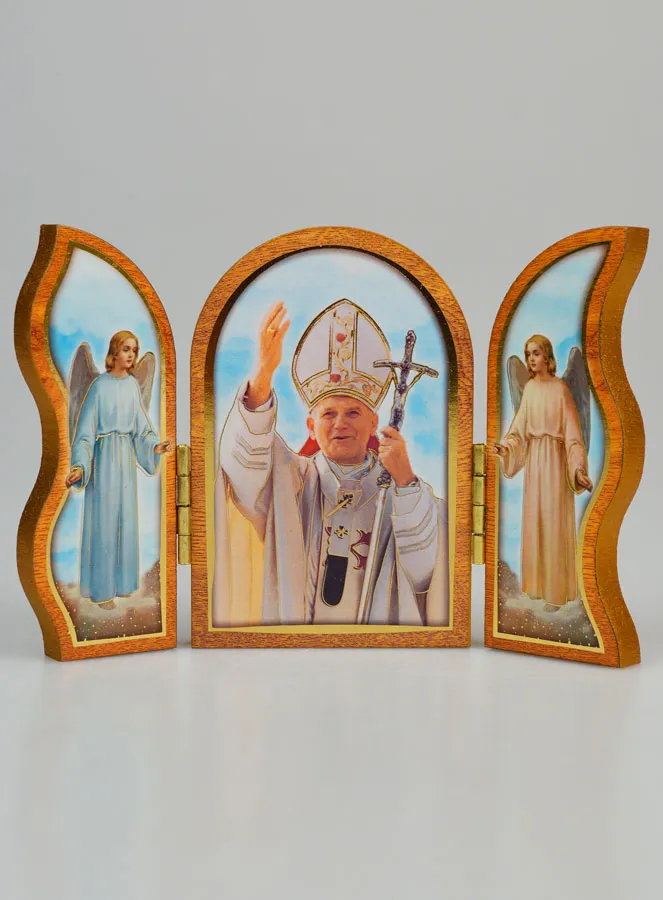Triptych Icon Saint John Paul II - 12 cm (pic 1)