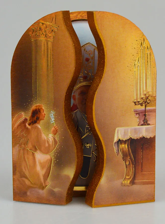 Triptych Icon Saint John Paul II - 12 cm (pic 2)