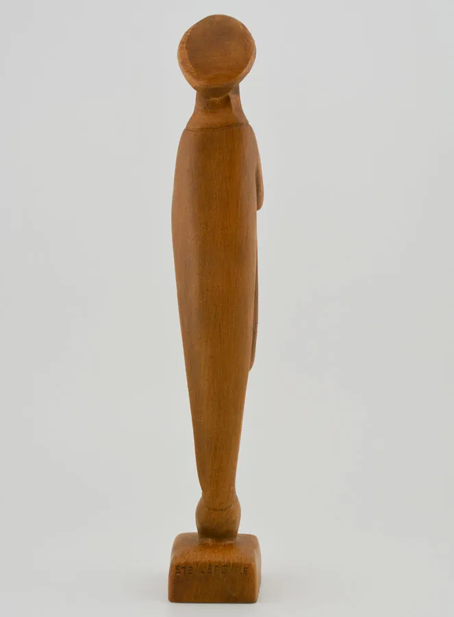Our Lady of Prayer Statue - Wood Tone - 24 cm (pic 4)