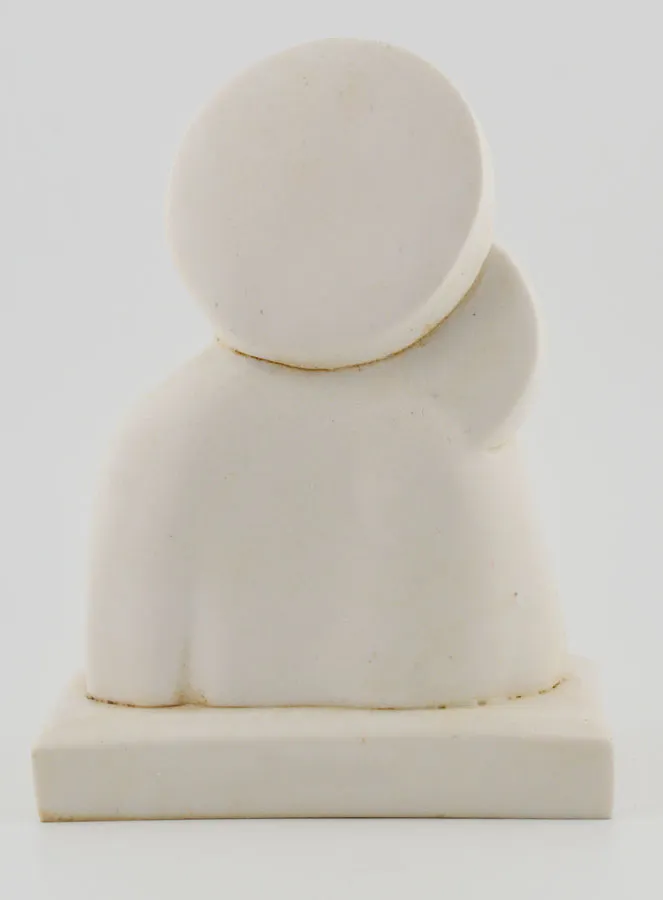 Virgin with Baby Statue - Ivory Look - 15 cm (pic 4)