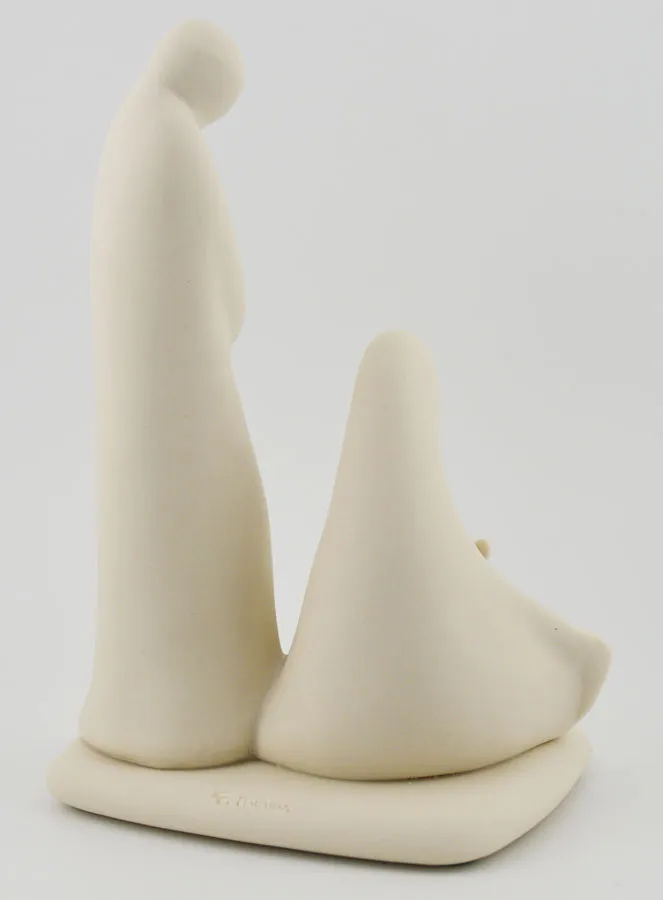 Holy Family Handcrafted Modern Statue - Porcelain - 16 cm (pic 4)