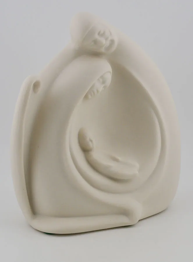 Holy Family Modern Statue - Porcelain - 14 cm (pic 3)