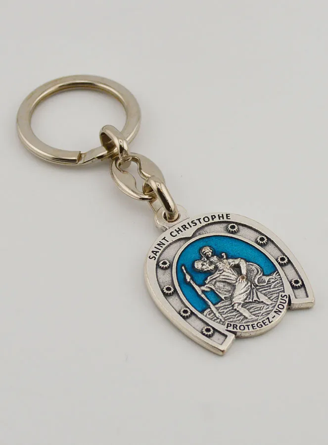 Saint Christopher Key Chain - Horseshoe - 3,5 cm (pic 3)