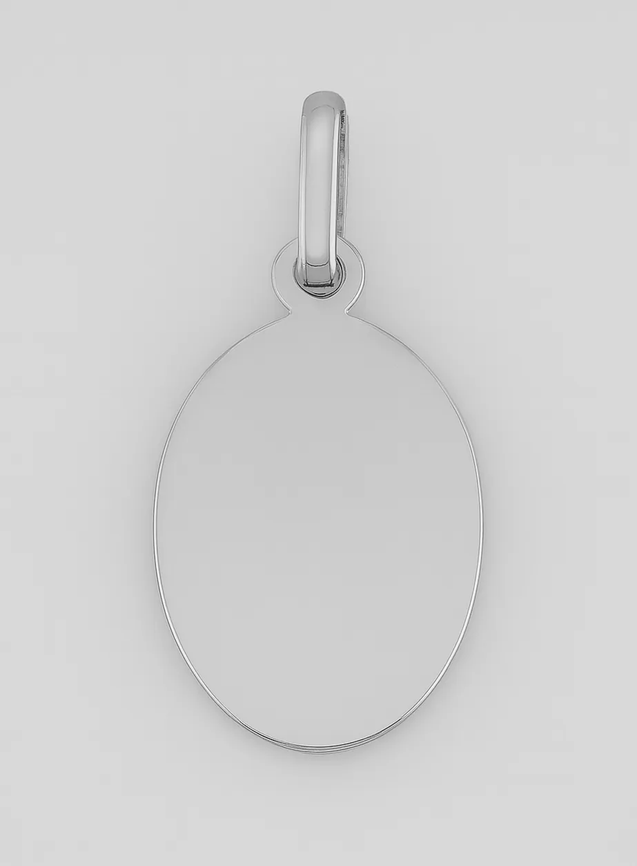 Our Lady of the Veil Solid Silver Medal - Oval-shaped - 1,7 cm (pic 2)