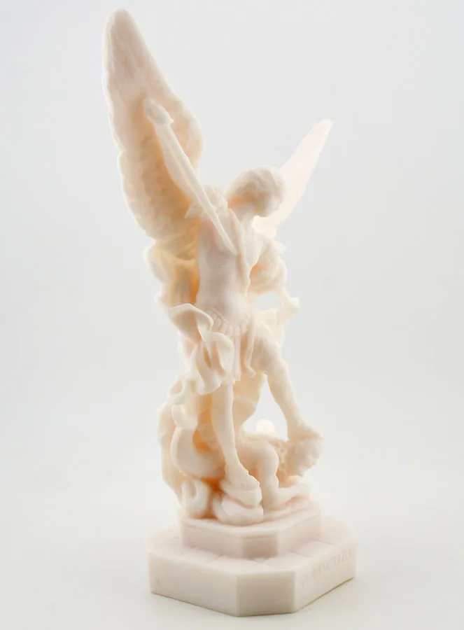 Saint Michael Archangel Alabaster Statue - 23 cm (pic 3)