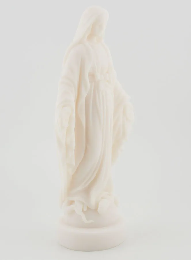Miraculous Virgin Mary Statue Alabaster - 18 cm (pic 3)