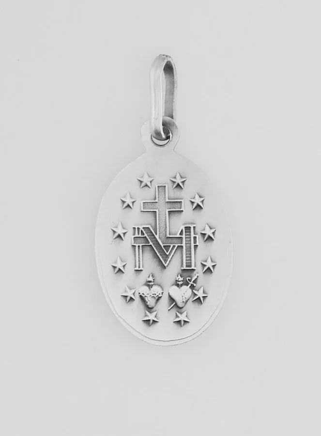 Medal Our Lady of Miracles in Silver 925 - 17 mm (pic 4)