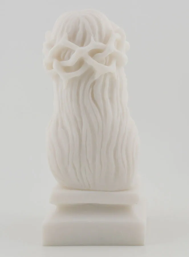 Jesus Christ Crowned with Thorns Alabaster Bust Statue (pic 4)