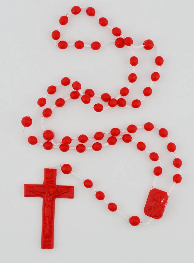 Red Plastic Rosary X100 (pic 3)