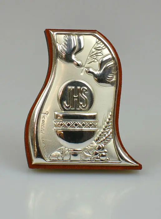 Silver on Wood Icon Eucharist - First Communion (pic 2)