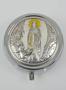 Our Lady of Lourdes Pyx - Box & Silver Medal (pic 1)