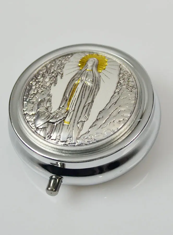 Our Lady of Lourdes Pyx - Box & Silver Medal (pic 3)