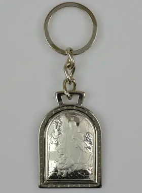 Protective Guardian Angel Key Chain - Solid Silver - 5 cm (pic 1)