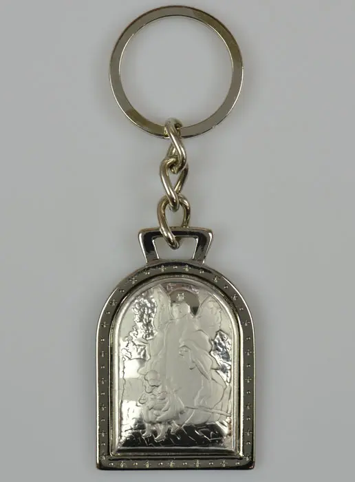 Protective Guardian Angel Key Chain - Solid Silver - 5 cm (pic 2)
