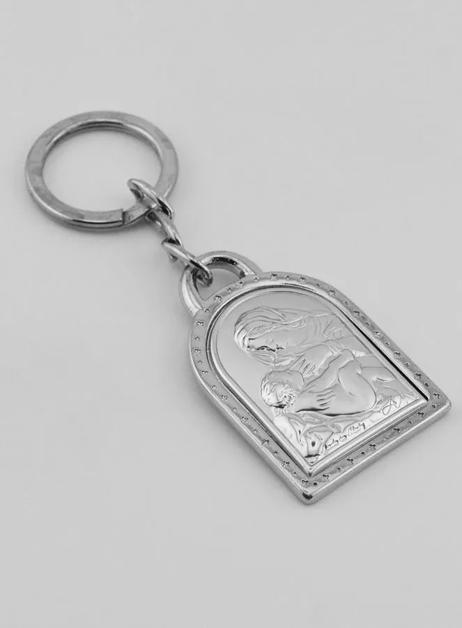 Our Lady of Maternity Key Chain - Solid Silver - 5 cm (pic 3)