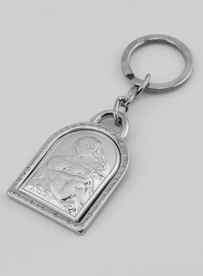 Our Lady of Maternity Key Chain - Solid Silver - 5 cm (pic 4)