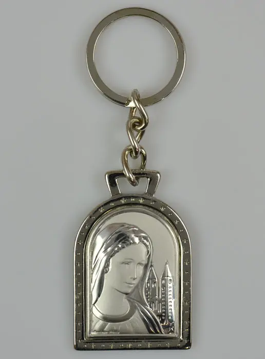 Our Lady of Medjugorje Key Chain - Solid Silver - 5 cm (pic 2)