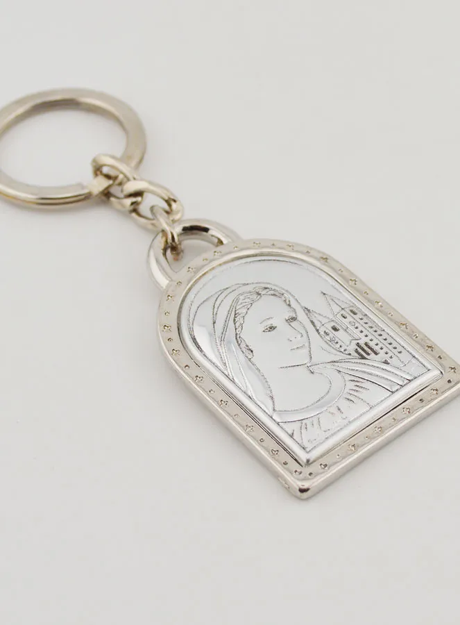 Our Lady of Medjugorje Key Chain - Solid Silver - 5 cm (pic 3)