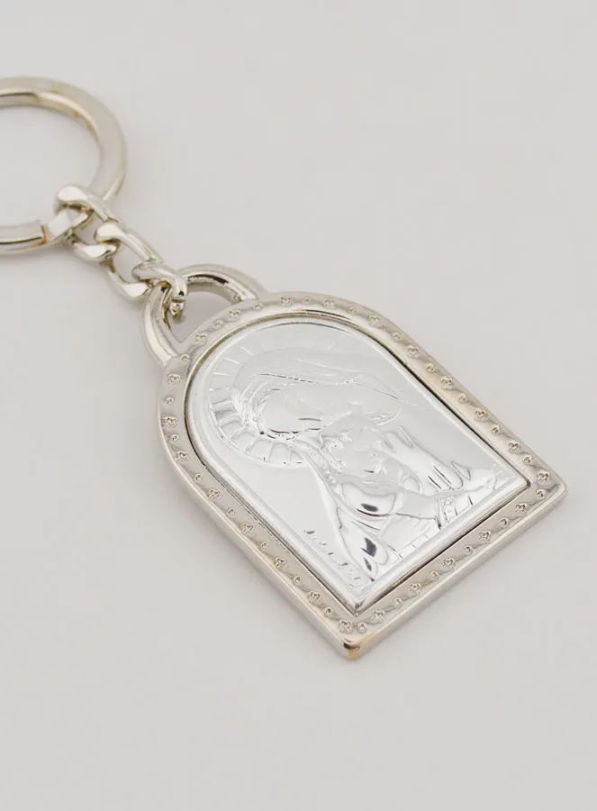 Our Lady of Comfort Key Chain - Solid Silver - 5 cm (pic 3)