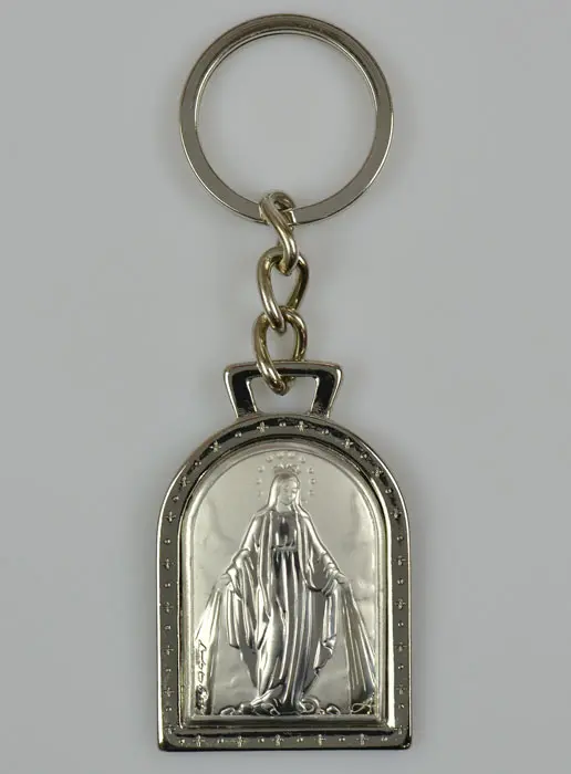 Miraculous Madonna Rue du Bac Key Chain - Solid Silver - 5 cm (pic 2)