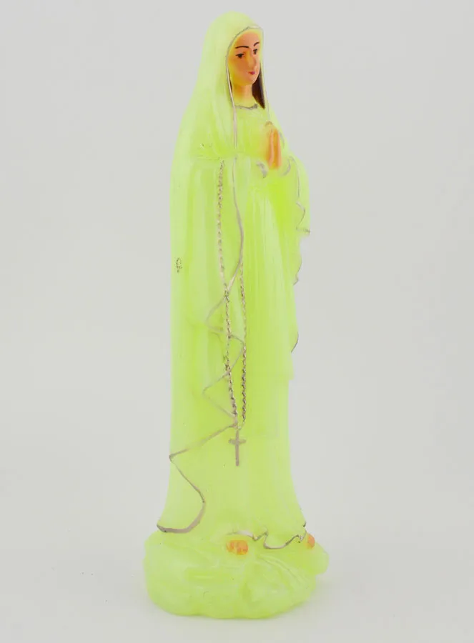 Our Lady of Lourdes Fluo Statue - 18 cm (pic 3)