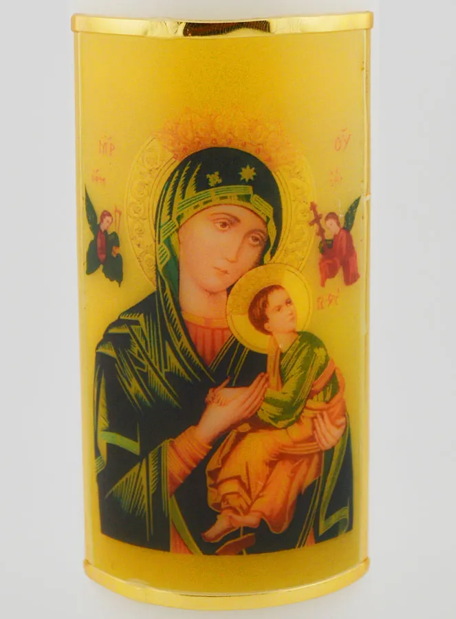 Religious Candle - Icon Our Lady Help of Christians - 15 cm (pic 3)