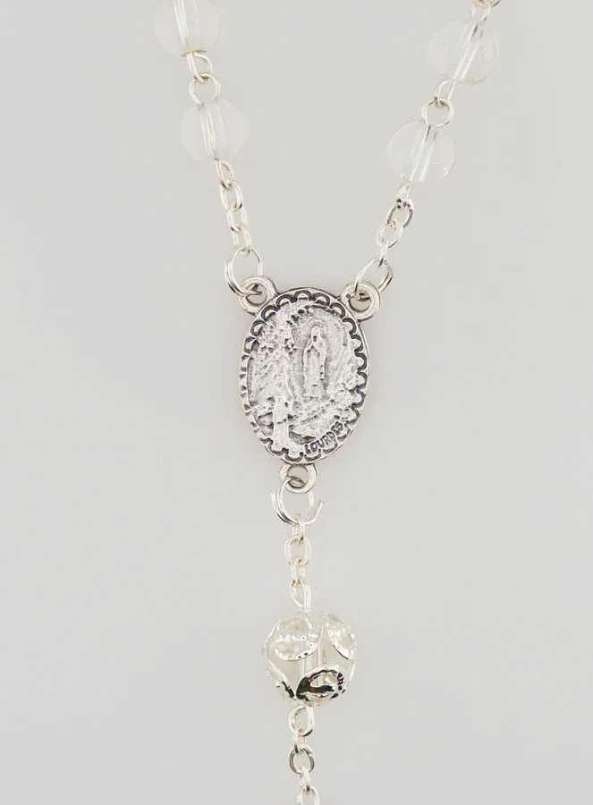 Lourdes Rosary with Crystal Beads - 55cm (pic 4)