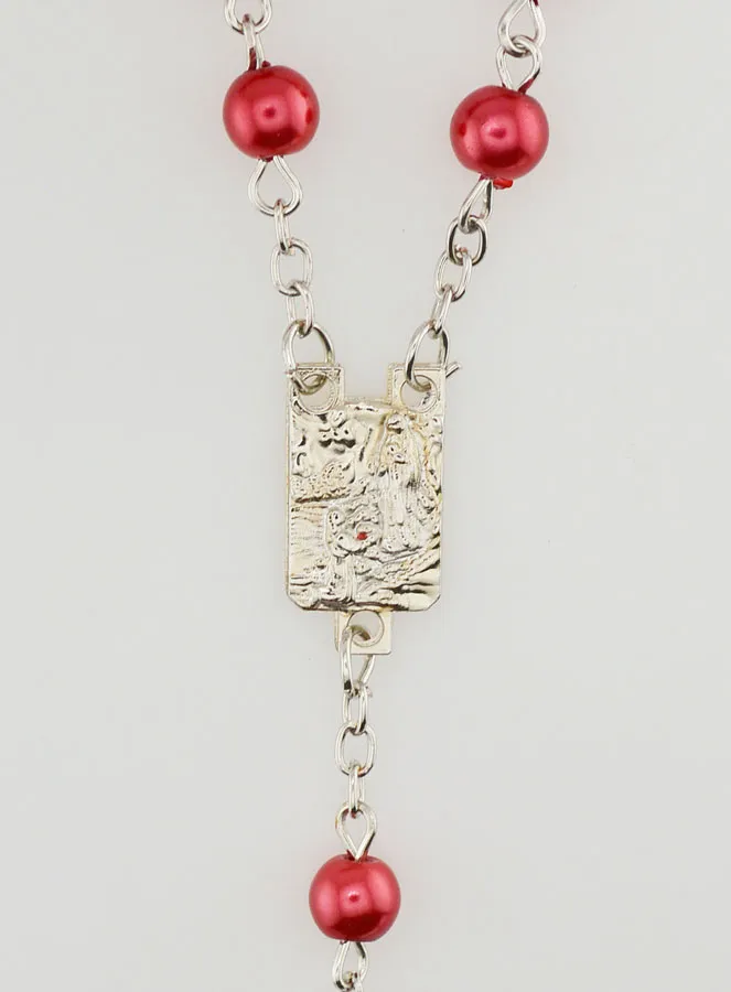Fashion Rosary with Red Beads -60cm (pic 3)