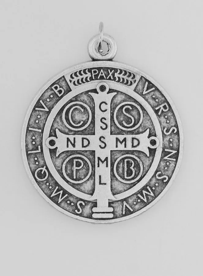 Saint Benedict Metal Medal - 3,6 cm (pic 4)