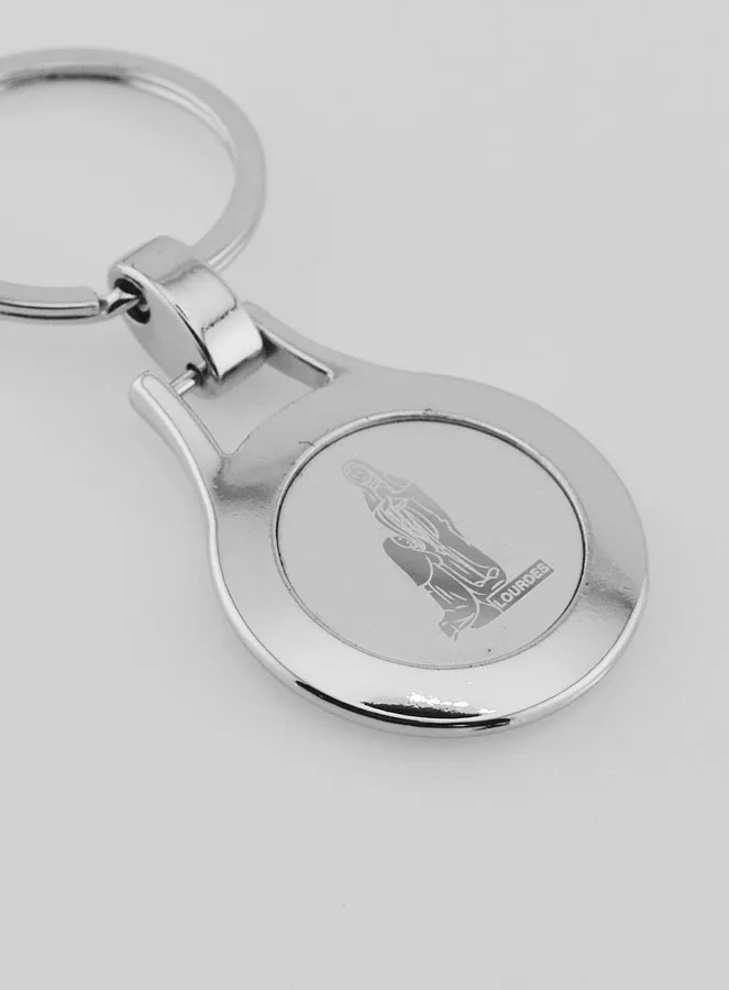 Our Lady of Lourdes Key Chain - Laser Engraved (pic 3)