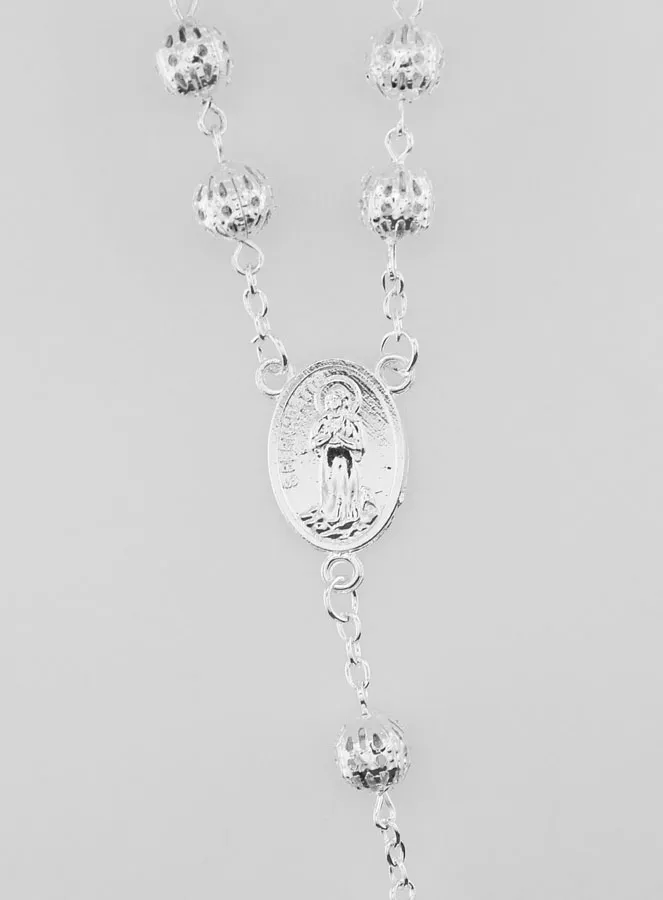 Rosary with Silver Carved Beads (pic 4)