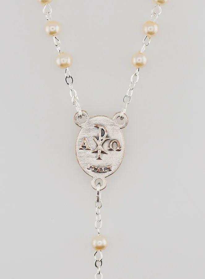 Communion Rosary Silver + Medallion (pic 4)