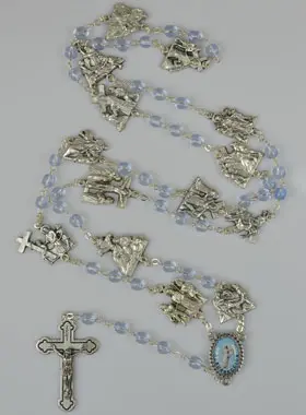 Way of the Cross Rosary with Crystal Beads (pic 1)