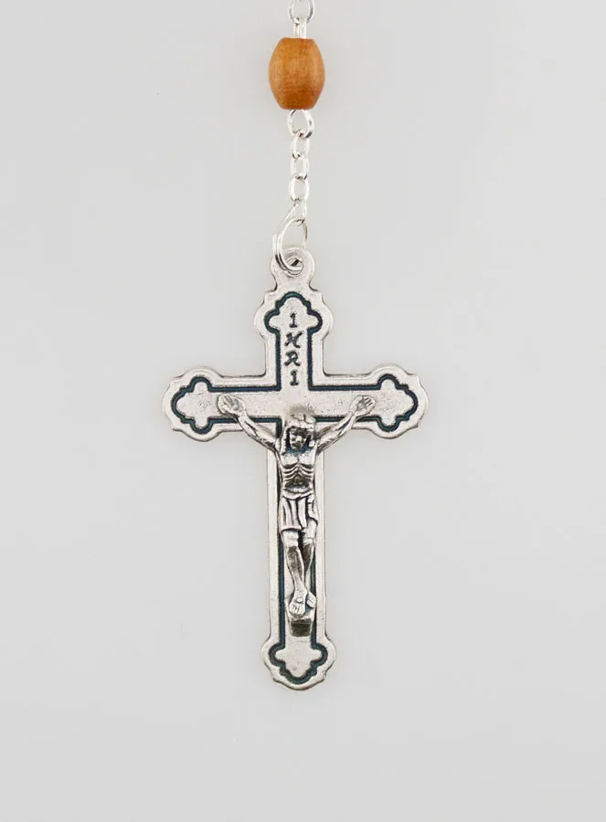 Olive Wood Rosary with Lourdes Water (pic 3)