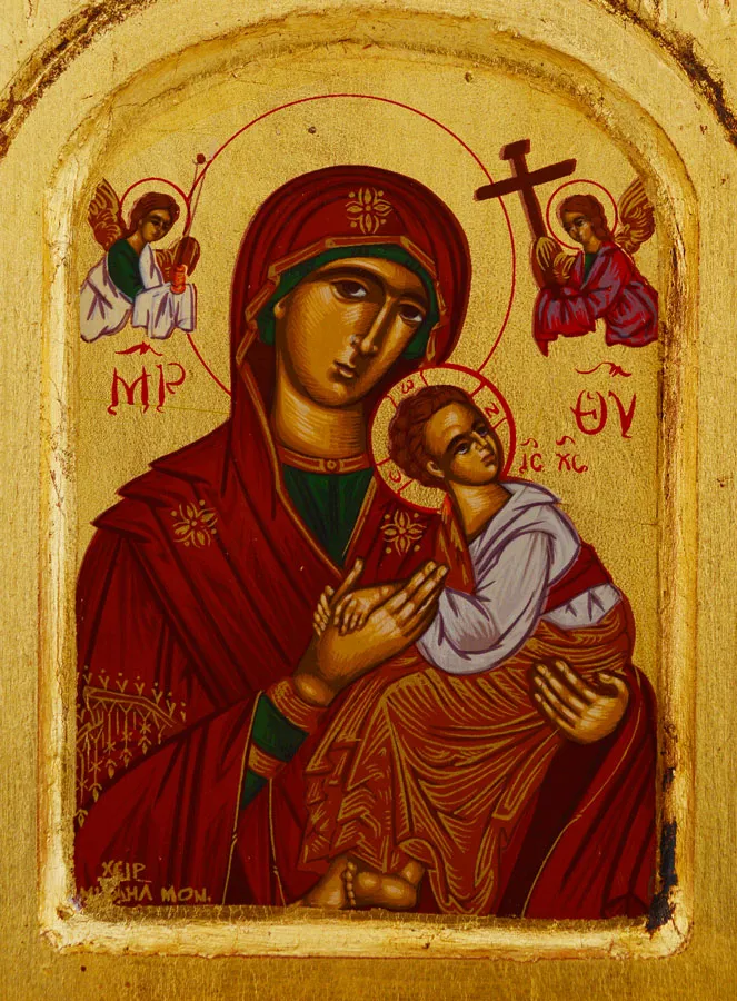 Triptych Icon Our Lady Help of Christians - 26 cm (pic 4)