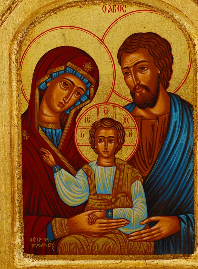 Triptych Icon Holy Family - 26 cm (pic 4)