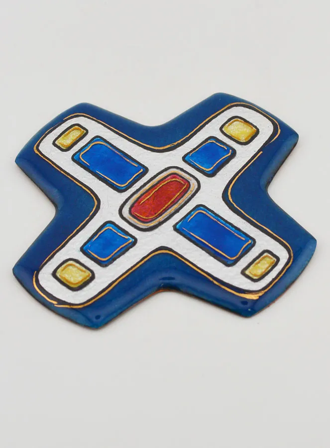 Lebanon Enamels Mosaic Square Cross (pic 3)