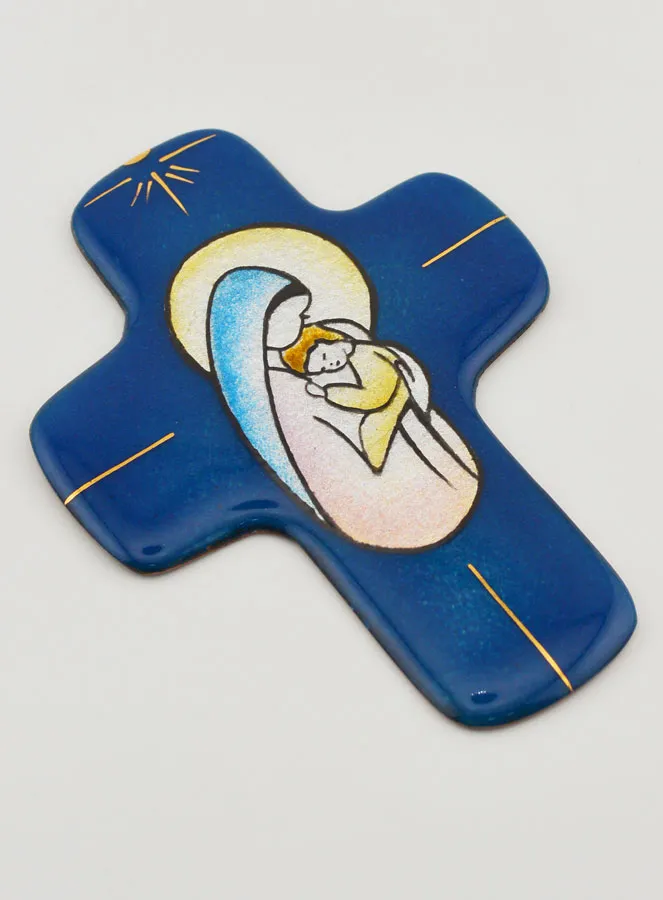 Virgin of Kindness Enamels Communion Cross (pic 3)