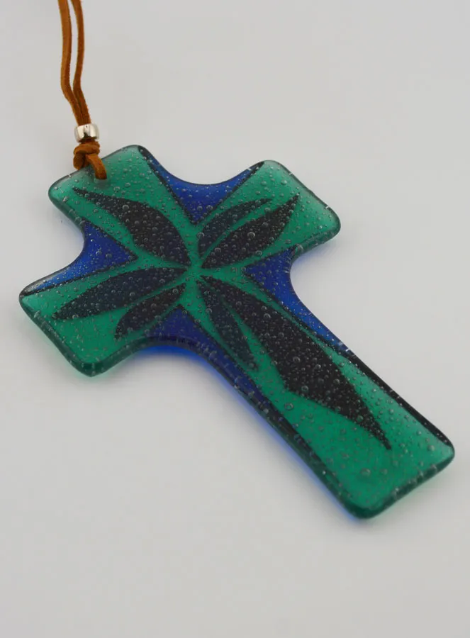 Handcrafted Glass Cross (pic 4)