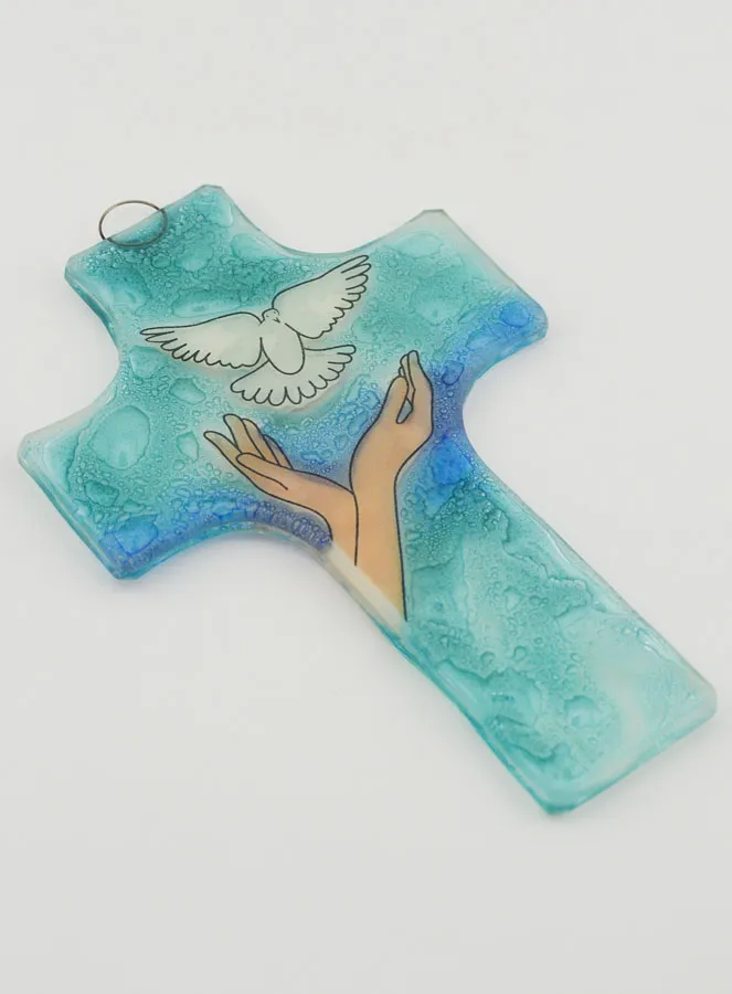 Holy Spirit Glass Cross (pic 3)