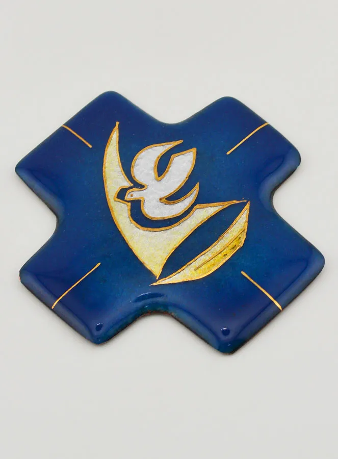 Holy Spirit Lebanon Enamels Square Cross (pic 3)