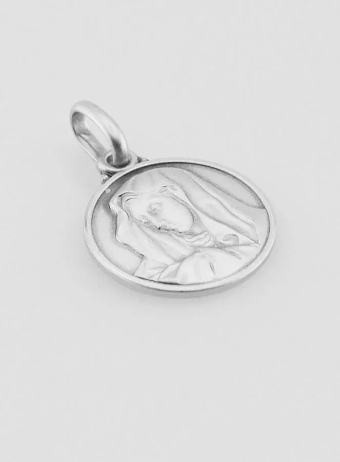 Virgin Mary with Veil 925 Silver Medal (pic 3)