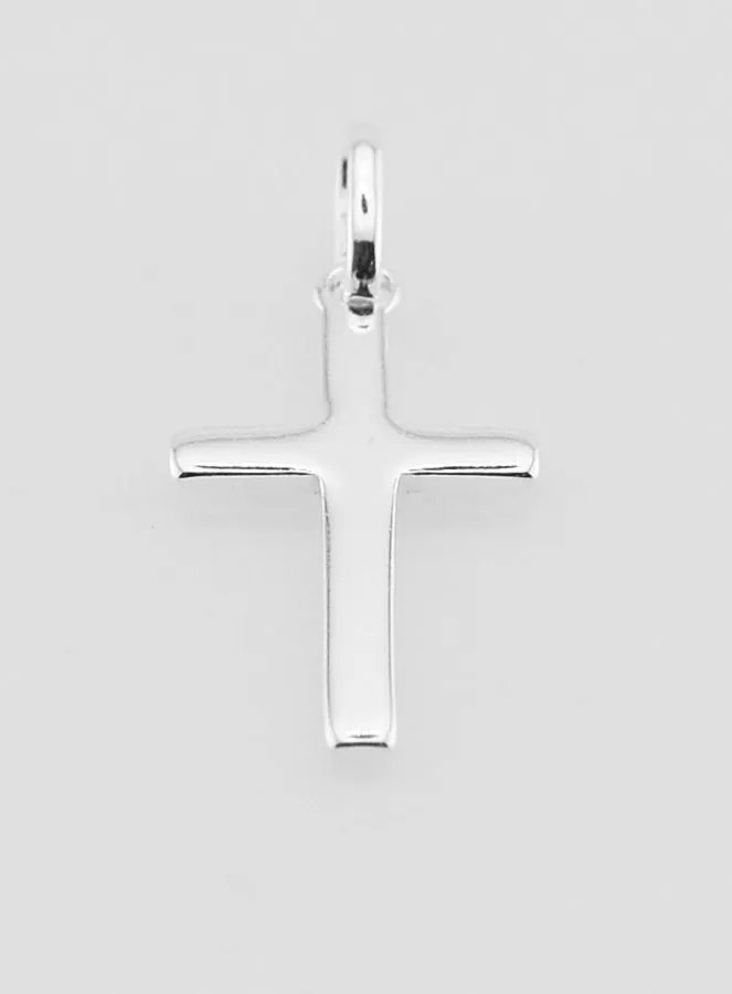 Solid Silver Cross Pendant 18 mm (pic 2)