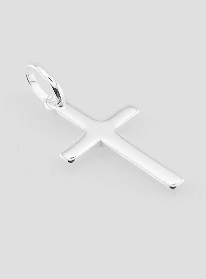Solid Silver Cross Pendant 18 mm (pic 3)