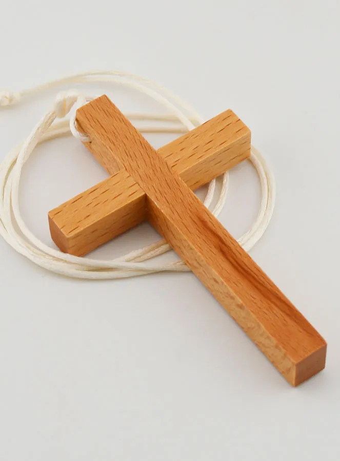 Communion Alb Cross on Cord (pic 4)