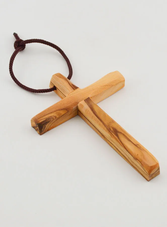 Olive Wood Alb First Communion Cross (pic 3)