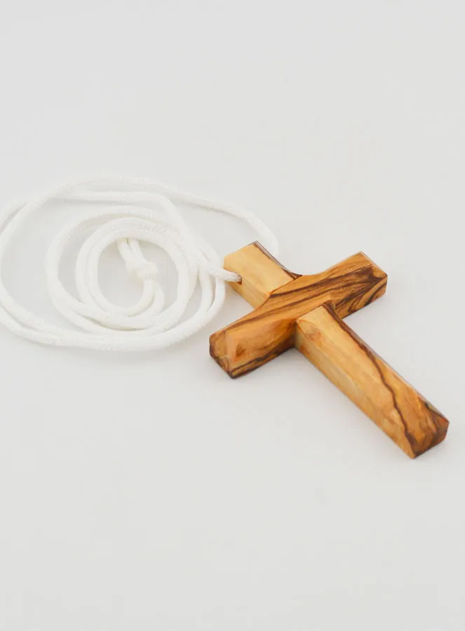 Olive Wood Communion Cross with Cord (pic 3)