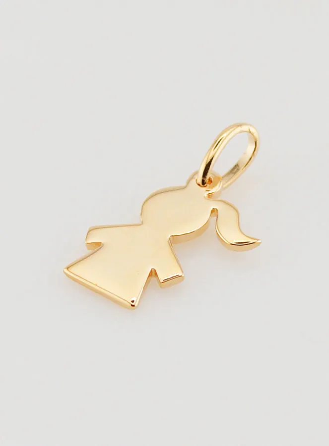 18 Kt Gold Plated Girl Pendant (pic 4)